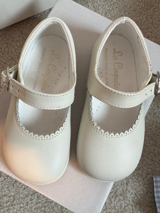 La Coqueta Other - La Coqueta Ivory Leather Mary Jane- Todder US 6/ EU 22